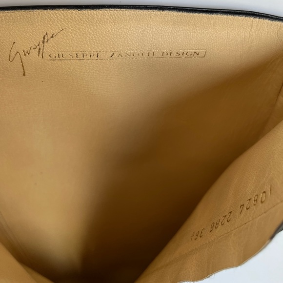 Giuseppe Zanotti Genuine Ostrich Boots -Silver heel - Black - Picture 4 of 17